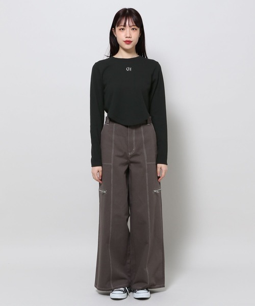 3.3 Field Trip （3.3フィールドトリップ）の「3.3 Field Trip／メタルロゴ長袖T 2105600（Tシャツ/カットソー・レディース・ブラック/ホワイト・FREE）」の10枚目の写真