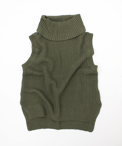 Chico(チコ)の「ハイネック畦ベスト(ニット/セーター・レディース・アイボリー/モスグリーン/ブラック/グレー・FREE)」の13枚目の写真