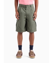 EMPORIO ARMANI（エンポリオアルマーニ）の「【エンポリオ アルマーニ】Emporio Armani Sustainability Values Capsule Collection カーゴバミューダパンツ オーガニックポプリン ガーメントダイ（その他パンツ・メンズ）」