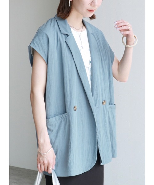 reca（レカ）の「テーラーカラーベスト（ベスト・レディース・ブラック/イエロー系その他/ブルー/モカ・FREE）」の3枚目の写真