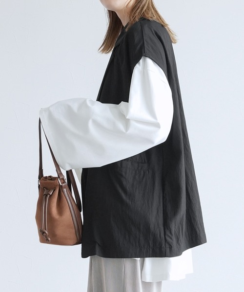 reca（レカ）の「テーラーカラーベスト（ベスト・レディース・ブラック/イエロー系その他/ブルー/モカ・FREE）」の8枚目の写真