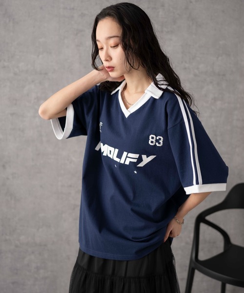 WEGO（ウィゴー）の「WEGO/ゲームグラフィックビッグT（Tシャツ/カットソー・レディース・レッド/ホワイト/ネイビー/アイボリー・FREE）」の3枚目の写真