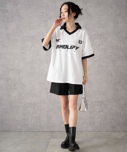 WEGO（ウィゴー）の「WEGO/ゲームグラフィックビッグT（Tシャツ/カットソー・レディース・レッド/ホワイト/ネイビー/アイボリー・FREE）」の5枚目の写真