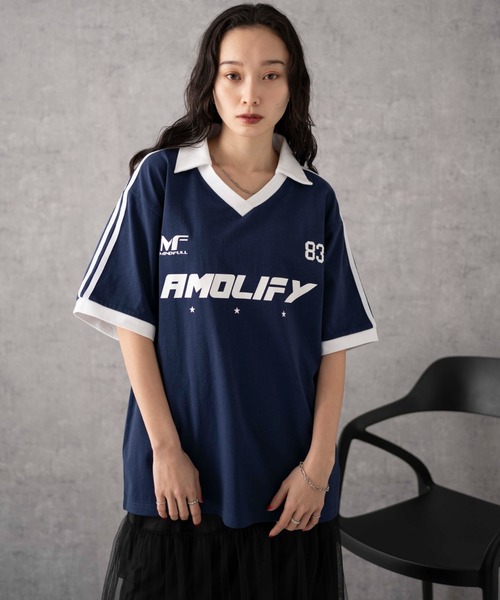 WEGO（ウィゴー）の「WEGO/ゲームグラフィックビッグT（Tシャツ/カットソー・レディース・レッド/ホワイト/ネイビー/アイボリー・FREE）」の19枚目の写真