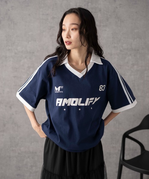 WEGO（ウィゴー）の「WEGO/ゲームグラフィックビッグT（Tシャツ/カットソー・レディース・レッド/ホワイト/ネイビー/アイボリー・FREE）」の21枚目の写真