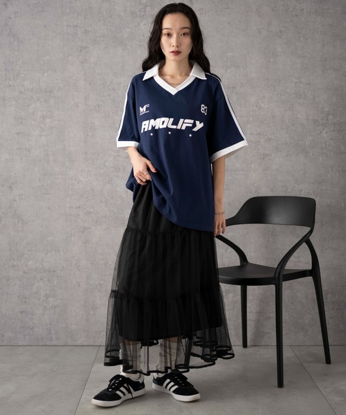 WEGO（ウィゴー）の「WEGO/ゲームグラフィックビッグT（Tシャツ/カットソー・レディース・レッド/ホワイト/ネイビー/アイボリー・FREE）」の22枚目の写真