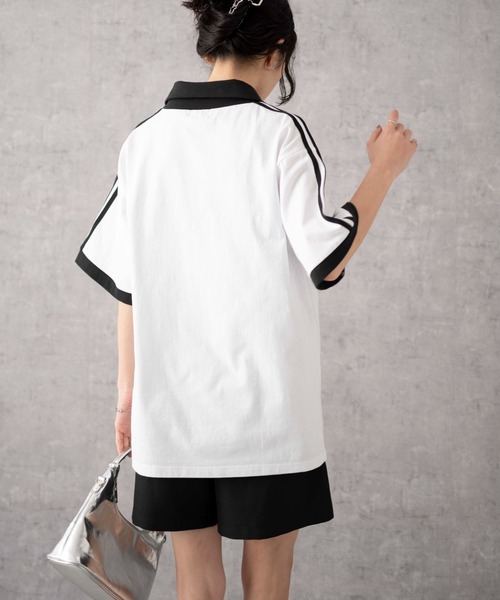 WEGO（ウィゴー）の「WEGO/ゲームグラフィックビッグT（Tシャツ/カットソー・レディース・レッド/ホワイト/ネイビー/アイボリー・FREE）」の14枚目の写真