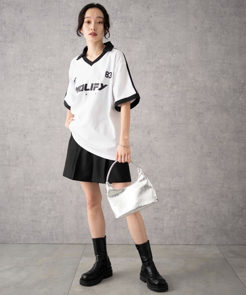 WEGO（ウィゴー）の「WEGO/ゲームグラフィックビッグT（Tシャツ/カットソー・レディース・レッド/ホワイト/ネイビー/アイボリー・FREE）」の15枚目の写真