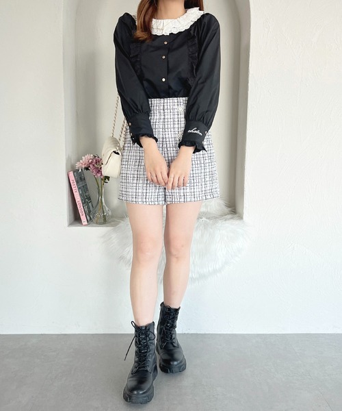 apres jour(アプレジュール)の「French Girly Collection コットンレースフリルブラウス【ZOZOTOWN限定アイテム】(シャツ/ブラウス・レディース・オフホワイト/ブラック・フリー/X-LARGE)」の21枚目の写真