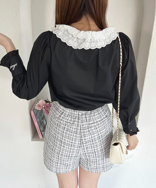 apres jour(アプレジュール)の「French Girly Collection コットンレースフリルブラウス【ZOZOTOWN限定アイテム】(シャツ/ブラウス・レディース・オフホワイト/ブラック・フリー/X-LARGE)」の18枚目の写真