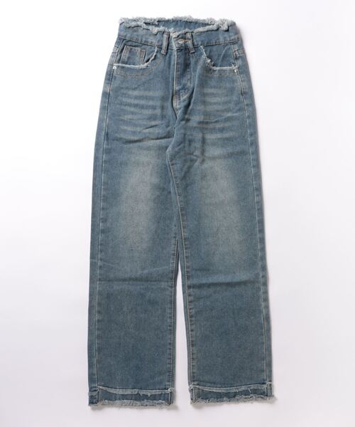 B'day(ビーデイ)の「【 B'day / ビーデー 】デニム 裾口フリンジ フレアパンツ(デニムパンツ・レディース・ブルー/ライトブルー・SMALL/MEDIUM/LARGE/X-LARGE)」の15枚目の写真