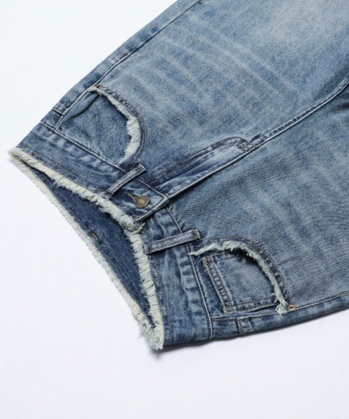 B'day(ビーデイ)の「【 B'day / ビーデー 】デニム 裾口フリンジ フレアパンツ(デニムパンツ・レディース・ブルー/ライトブルー・SMALL/MEDIUM/LARGE/X-LARGE)」の11枚目の写真