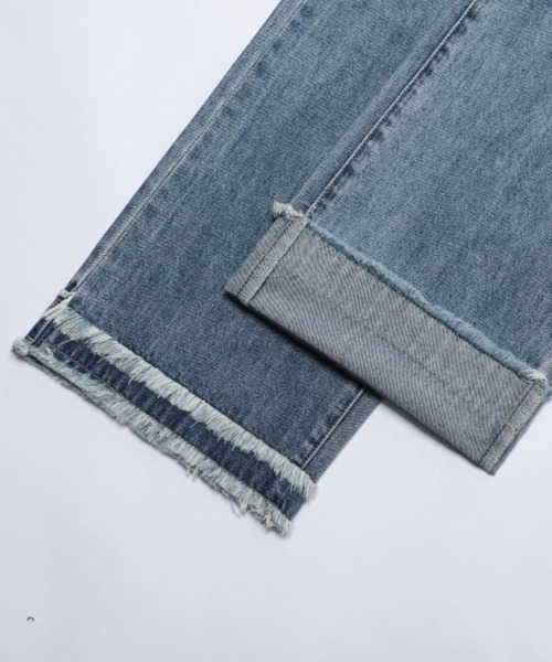 B'day(ビーデイ)の「【 B'day / ビーデー 】デニム 裾口フリンジ フレアパンツ(デニムパンツ・レディース・ブルー/ライトブルー・SMALL/MEDIUM/LARGE/X-LARGE)」の13枚目の写真