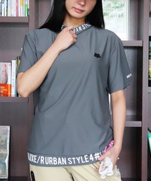 LUXE R GOLF（ラグジュ ゴルフ）の「(RM)【LUXE R GOLF】ストレッチ スムース ロゴ ハイネック Tシャツ（Tシャツ/カットソー）」