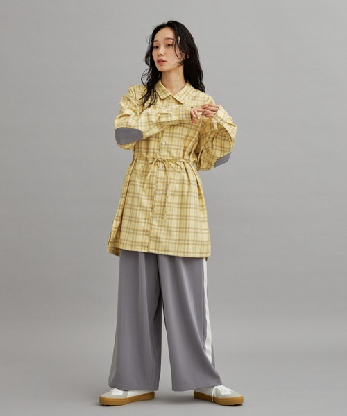 【eLur】2wayチェックシャツ（セットアップ可)（シャツ/ブラウス）｜eLur（エラー）