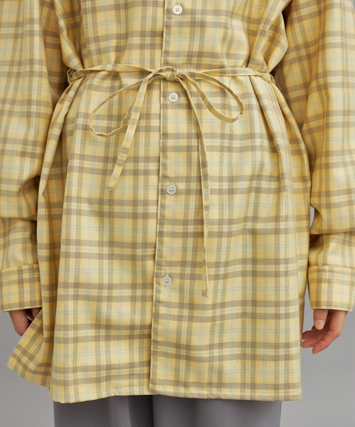 【eLur】2wayチェックシャツ（セットアップ可)（シャツ/ブラウス）｜eLur（エラー）