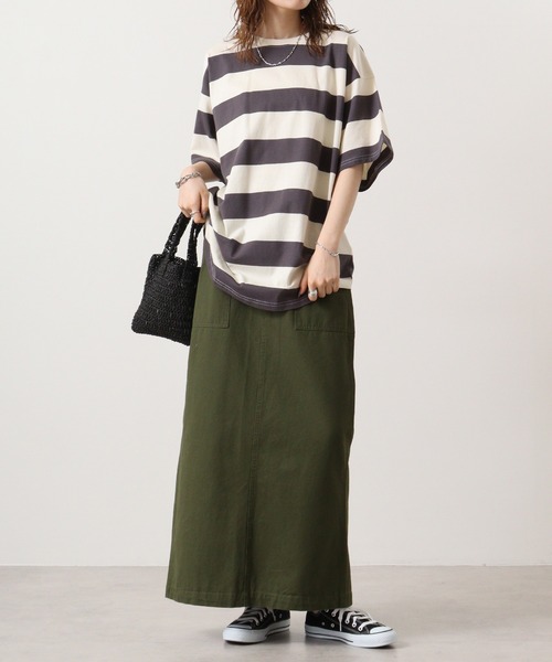 FUNALIVE（ファンアライブ）の「ボーダーTシャツ（Tシャツ/カットソー・メンズ・ブラック系/ベージュ系/グレー系その他/パープル系/グレー系/ベージュ系1/チャコール・M/XL/L）」の11枚目の写真