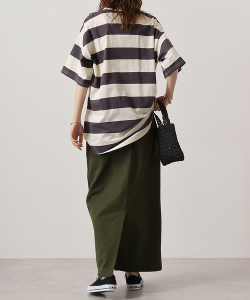 FUNALIVE（ファンアライブ）の「ボーダーTシャツ（Tシャツ/カットソー・メンズ・ブラック系/ベージュ系/グレー系その他/パープル系/グレー系/ベージュ系1/チャコール・M/XL/L）」の12枚目の写真