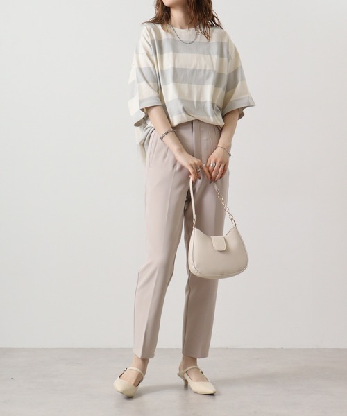 FUNALIVE（ファンアライブ）の「ボーダーTシャツ（Tシャツ/カットソー・メンズ・ブラック系/ベージュ系/グレー系その他/パープル系/グレー系/ベージュ系1/チャコール・M/XL/L）」の16枚目の写真