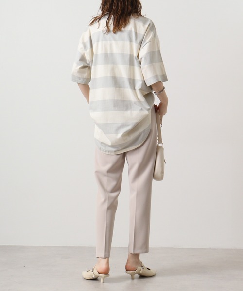 FUNALIVE（ファンアライブ）の「ボーダーTシャツ（Tシャツ/カットソー・メンズ・ブラック系/ベージュ系/グレー系その他/パープル系/グレー系/ベージュ系1/チャコール・M/XL/L）」の17枚目の写真