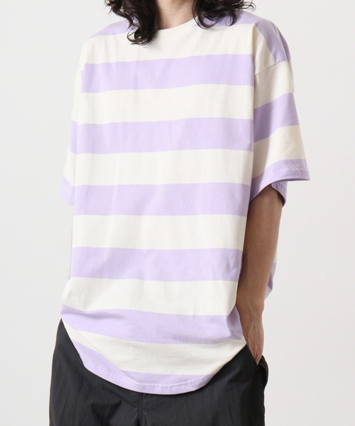 FUNALIVE（ファンアライブ）の「ボーダーTシャツ（Tシャツ/カットソー・メンズ・ブラック系/ベージュ系/グレー系その他/パープル系/グレー系/ベージュ系1/チャコール・M/XL/L）」の21枚目の写真