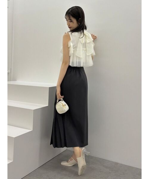 dazzlin（ダズリン）の「アシメプリーツジップスカート（スカート・レディース・ブラウン/チャコールグレー/ブラック・MEDIUM/SMALL）」の14枚目の写真