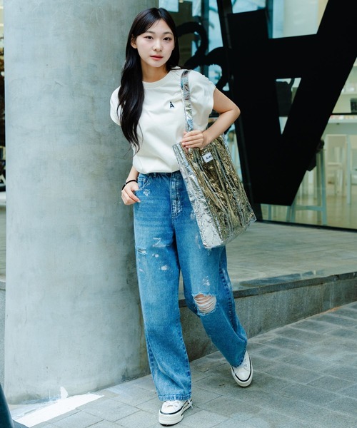 ALAND（エーランド）の「【UNISEX】ALAND／ノースリーブＴ（Tシャツ/カットソー・レディース・ホワイト/ブラック/ダークブラウン/ネイビー・MEDIUM/SMALL）」の9枚目の写真