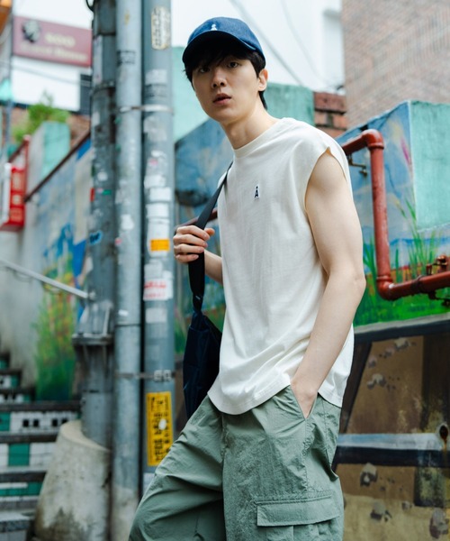 ALAND（エーランド）の「【UNISEX】ALAND／ノースリーブＴ（Tシャツ/カットソー・レディース・ホワイト/ブラック/ダークブラウン/ネイビー・MEDIUM/SMALL）」の21枚目の写真