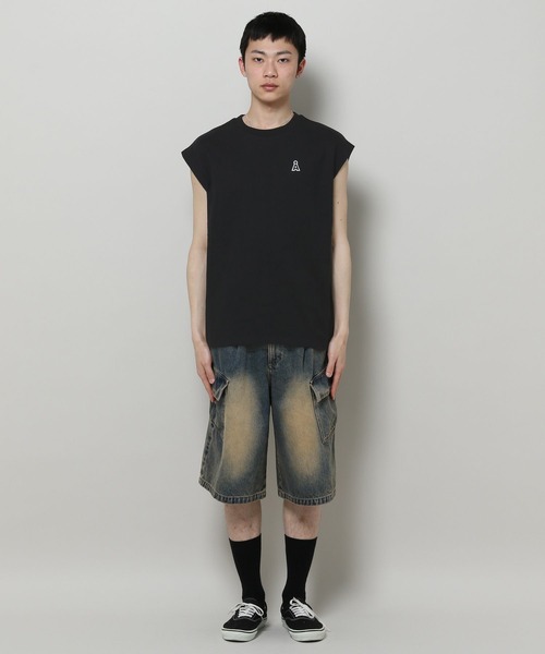 ALAND（エーランド）の「【UNISEX】ALAND／ノースリーブＴ（Tシャツ/カットソー・レディース・ホワイト/ブラック/ダークブラウン/ネイビー・MEDIUM/SMALL）」の10枚目の写真