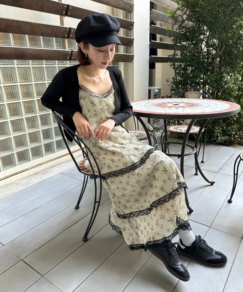 レトロフローラルトロピカルワンピース セール】フローラル柄 レトロワンピース（ワンピース）｜gossip
