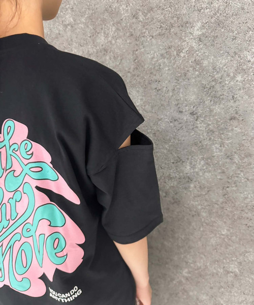 セール】オーバーサイズ 肩あき半袖Tシャツ（Tシャツ/カットソー