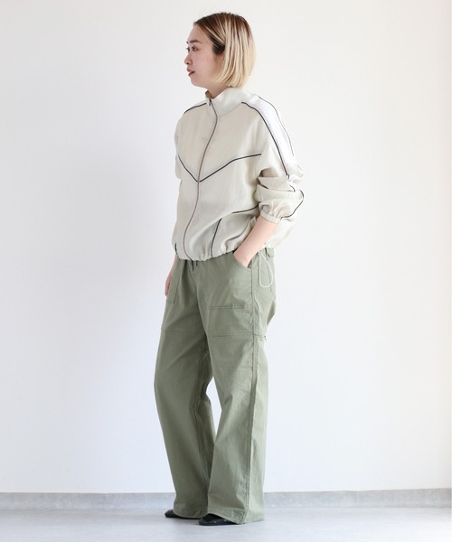 cepo（セポ）の「シアーサイドライントラックジャケット　〈セットアップ可能〉（ブルゾン・レディース・ブラック/オフホワイト・M）」の9枚目の写真