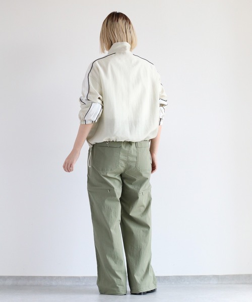 cepo（セポ）の「シアーサイドライントラックジャケット　〈セットアップ可能〉（ブルゾン・レディース・ブラック/オフホワイト・M）」の10枚目の写真