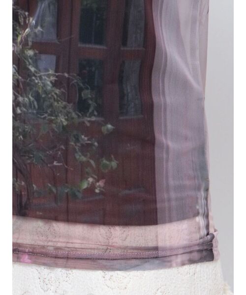 merry jenny（メリージェニー）の「flowerシアーメッシュtops（Tシャツ/カットソー・レディース・オフホワイト/ピンク/グリーン・FREE）」の13枚目の写真