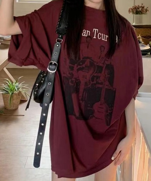 ★boohoo★ テネシー プリント オーバーサイズ T シャツ ドレス 楽天市場】オーバーサイズ レディース プルオーバー 着痩せ 半袖