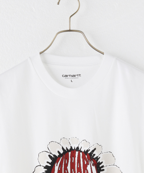 Carhartt WIP(カーハートダブリューアイピー)の「Carhartt S/S PIXEL FLOWER T-SHIRT I033161(Tシャツ/カットソー・メンズ・ホワイト/ブラック・MEDIUM/LARGE)」の4枚目の写真