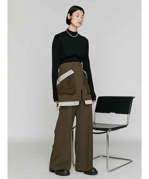 UN3D.（アンスリード）の「2WAY WRAP PT / 2WAYラップパンツ（その他パンツ・レディース・ブラック/カーキ・36/38）」の17枚目の写真
