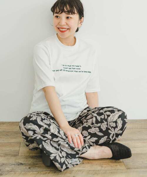 ITEMS URBANRESEARCH（アイテムズ アーバンリサーチ）の「『接触冷感/UVカット』クールコットンハンソデTシャツ（Tシャツ/カットソー・レディース・ダークブラウン/ライトブルー/ホワイト・FREE）」の8枚目の写真