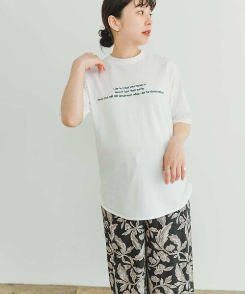 ITEMS URBANRESEARCH（アイテムズ アーバンリサーチ）の「『接触冷感/UVカット』クールコットンハンソデTシャツ（Tシャツ/カットソー・レディース・ダークブラウン/ライトブルー/ホワイト・FREE）」の7枚目の写真