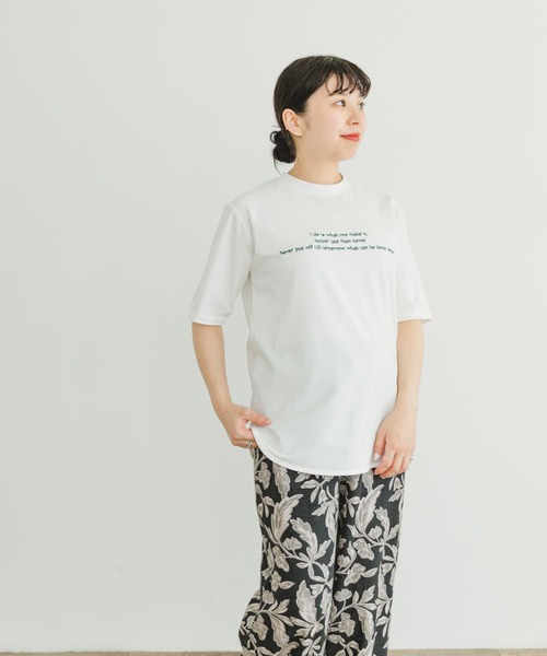 ITEMS URBANRESEARCH（アイテムズ アーバンリサーチ）の「『接触冷感/UVカット』クールコットンハンソデTシャツ（Tシャツ/カットソー・レディース・ダークブラウン/ライトブルー/ホワイト・FREE）」の6枚目の写真