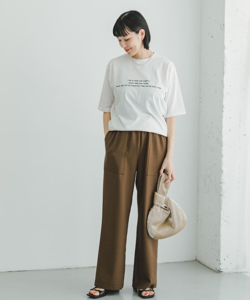 ITEMS URBANRESEARCH(アイテムズ アーバンリサーチ)の「『接触冷感/UVカット』クールコットンハンソデTシャツ(Tシャツ/カットソー・レディース・ダークブラウン/ライトブルー/ホワイト・FREE)」の14枚目の写真