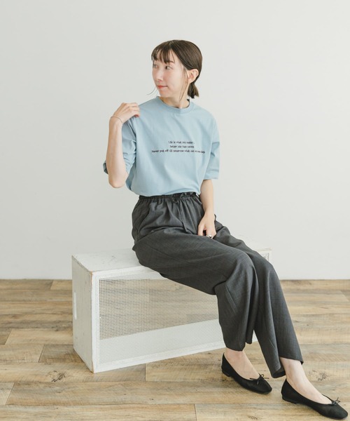 ITEMS URBANRESEARCH（アイテムズ アーバンリサーチ）の「『接触冷感/UVカット』クールコットンハンソデTシャツ（Tシャツ/カットソー・レディース・ダークブラウン/ライトブルー/ホワイト・FREE）」の20枚目の写真
