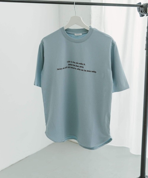 ITEMS URBANRESEARCH（アイテムズ アーバンリサーチ）の「『接触冷感/UVカット』クールコットンハンソデTシャツ（Tシャツ/カットソー・レディース・ダークブラウン/ライトブルー/ホワイト・FREE）」の19枚目の写真