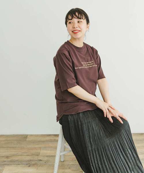 ITEMS URBANRESEARCH（アイテムズ アーバンリサーチ）の「『接触冷感/UVカット』クールコットンハンソデTシャツ（Tシャツ/カットソー・レディース・ダークブラウン/ライトブルー/ホワイト・FREE）」の14枚目の写真