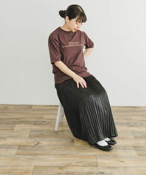 ITEMS URBANRESEARCH（アイテムズ アーバンリサーチ）の「『接触冷感/UVカット』クールコットンハンソデTシャツ（Tシャツ/カットソー・レディース・ダークブラウン/ライトブルー/ホワイト・FREE）」の12枚目の写真