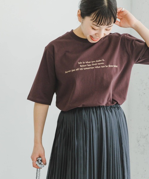 ITEMS URBANRESEARCH（アイテムズ アーバンリサーチ）の「『接触冷感/UVカット』クールコットンハンソデTシャツ（Tシャツ/カットソー・レディース・ダークブラウン/ライトブルー/ホワイト・FREE）」の11枚目の写真