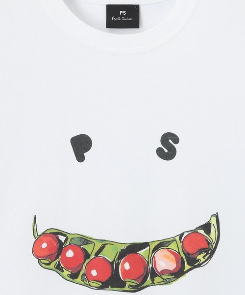PS Paul Smith(ピーエスポールスミス)の「"Happy Peas" 半袖Tシャツ / 242560 011R(Tシャツ/カットソー・メンズ・ホワイト・XX-LARGE/X-LARGE/LARGE/MEDIUM/SMALL)」の2枚目の写真