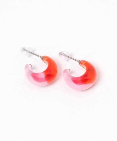 niko and...(ニコアンド)の「クリアカラー2トーンピアス(ピアス(両耳用)・レディース・ブルー/レッド/パープル・0)」の8枚目の写真
