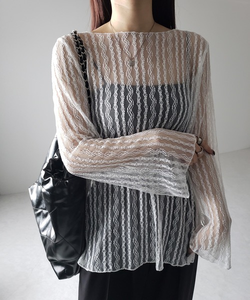 TODAYFUL - someonesometimes グラデーション シアー ワンショルダートップス シアーワンショルトップ / Sheer One Shoulder Top（TODAYFUL