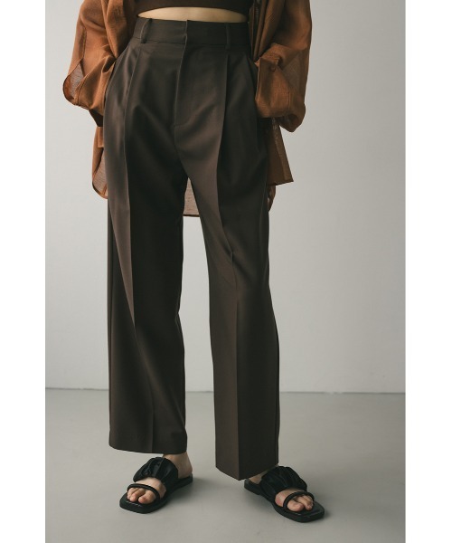 STYLEMIXER(スタイルミキサー)の「【WEB限定】ベーシックツータックパンツ ロング(スラックス・レディース・ブラウン/ベージュ/ブラック・SMALL/MEDIUM)」の3枚目の写真